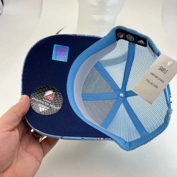New York City FC Hat Cap Snap Back Mens Flowers Blue MLS‎ Soccer NYCFC Adidas - Picture 10 of 13